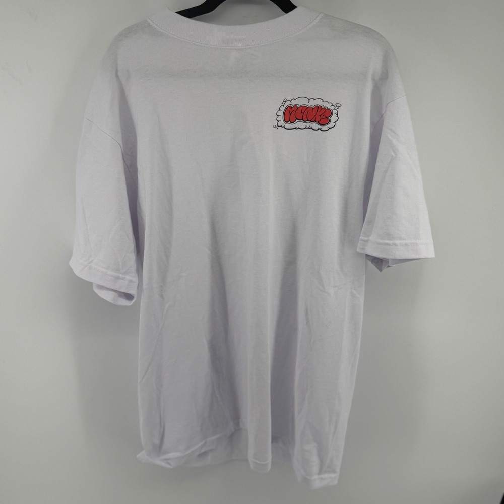 Shaka Wear Monke Graphic T-Shirt Mens Large White Cotton Heavyweight Streetwear